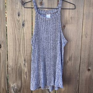 Heather Gray High Neck Tank